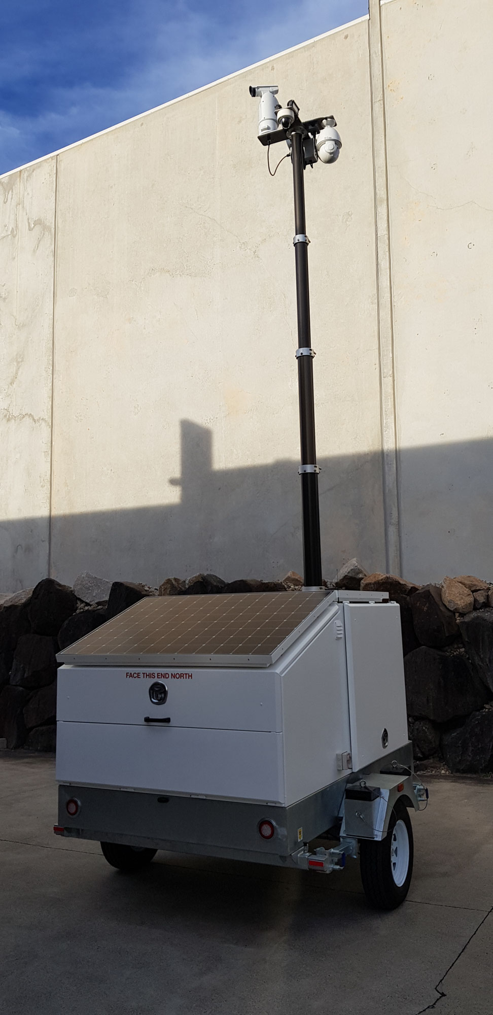 Solar Powered Security Camera Trailer Diesel Backup